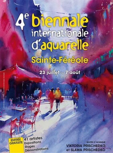 4ème BIENNALE INTERNATIONALE D’AQUARELLE de SAINTE FÉRÉOLE (19)