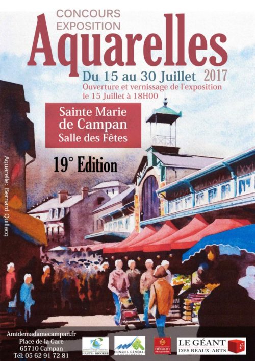 CONCOURS D’AQUARELLE de SAINTE-MARIE DE CAMPAN  (65)